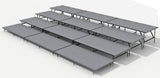 4 Tier Straight Seated Riser System - 24' Long (Fits 48 to 60 Chairs)