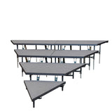 4 TIER WEDGED SEATED RISERS