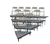 4 TIER WEDGED SEATED RISERS