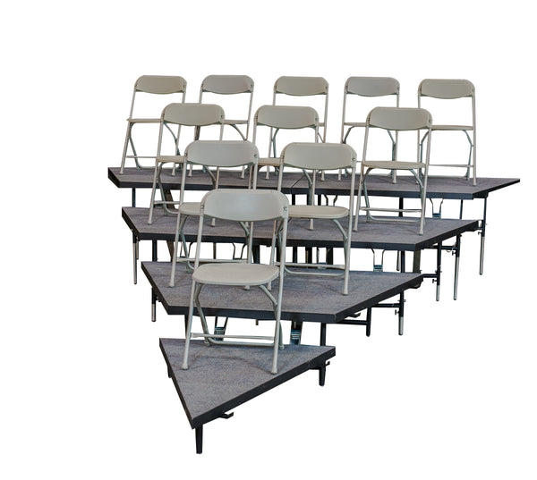 4 TIER WEDGED SEATED RISERS