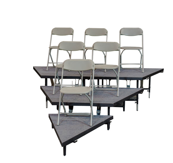 3 TIER WEDGED SEATED RISERS