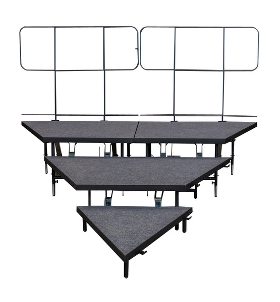 Guardrail for 4 ft  3Tier Wedge Riser at 24" High