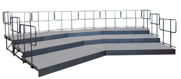 3 Tier Side Guardrail Packagefor Seated Risers- 2 pack
