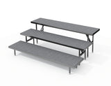 3 TIER STRAIGHT CHORAL RISERS - Riser Connections not Included