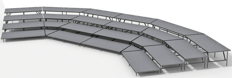 4 Tier Seated Riser System - 49' Long (Fits 88 to 104 Chairs)