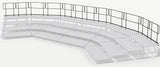 Rear Guard Rails for 3 Tier Seated Riser System