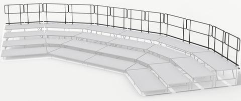 Rear Guard Rails for 4 Tier Seated Riser System