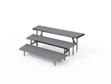 3 TIER WEDGED CHORAL RISERS