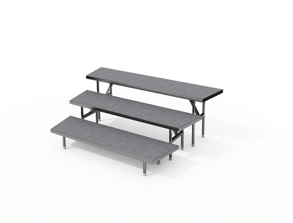 3 TIER WEDGED CHORAL RISERS