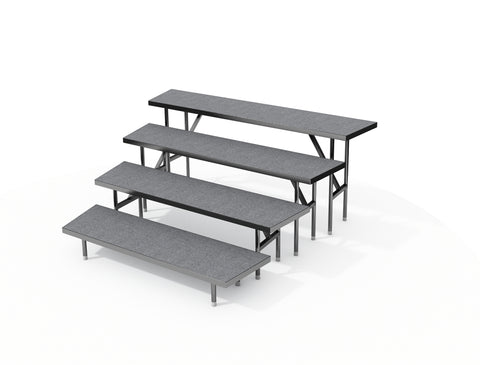 4 TIER WEDGED CHORAL RISERS