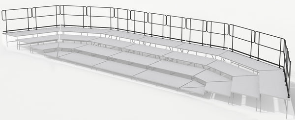 Rear Guard Rails for 3 Tier Seated Riser System