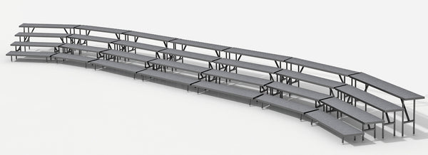 4 Tier Choral Riser System- 42' Long (fits 100 to 124 People)