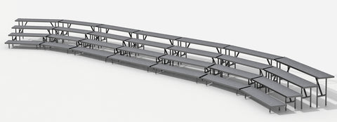 4 Tier Choral Riser System- 42' Long (fits 100 to 124 People)